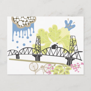Tarjeta postal de Hawthorne Bridge Portland