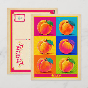 Tarjeta postal de Helen Georgia Peach Arte Pop Vin