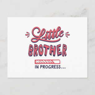 Tarjeta postal de hermano menor en camino