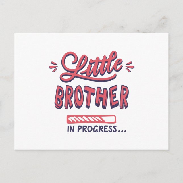 Tarjeta postal de hermano menor en camino (Anverso)