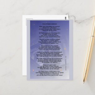 Tarjeta postal de héroes voluntarios