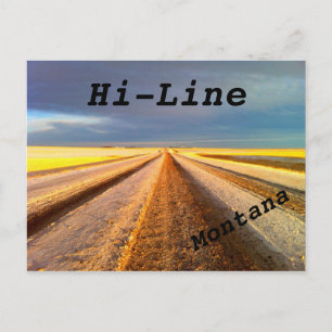 Tarjeta postal de Hi-Line Montana