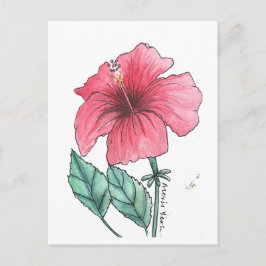 tarjeta postal de hibisco