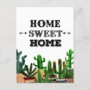 Tarjeta postal de Hogar Dulce Hogar Nos hemos muda