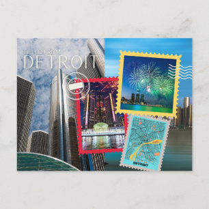 Tarjeta Postal de Hola desde Detroit