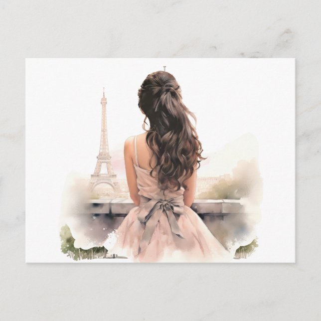 Tarjeta Postal de Hola desde París  (Anverso)