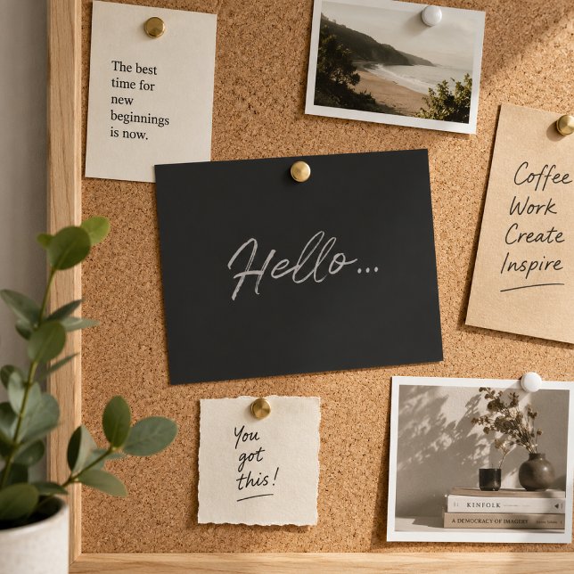Tarjeta Postal de Hola | Tarjeta de Correo Minimal (Custom hello postcard for personal notes, client messages, package inserts, and mail.)