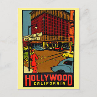 Tarjeta postal de Hollywood California