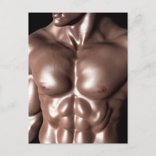 TARJETA POSTAL DE HOMBRE MUSCULAR DE BODYBUILDER
