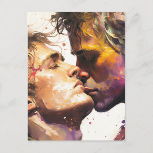 Tarjeta postal de hombres enamorados