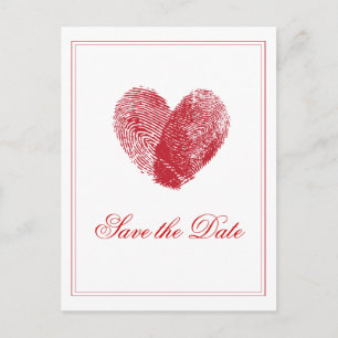 Tarjeta Postal de Huellas Dactilares Entrelazadas 