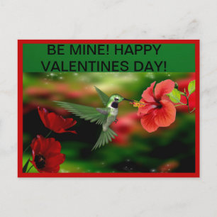Tarjeta postal de Hummingbird Día de San Valentín