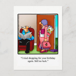 Tarjeta postal de humor de cumpleaños divertida