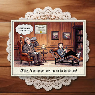 Tarjeta postal de humor de dibujos animados de la