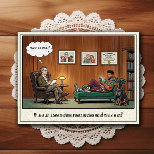Tarjeta postal de humor de dibujos animados de la 