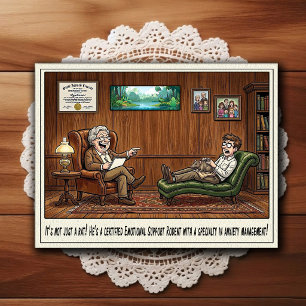 Tarjeta postal de humor de dibujos animados de la