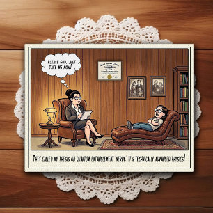 Tarjeta postal de humor de dibujos animados de la
