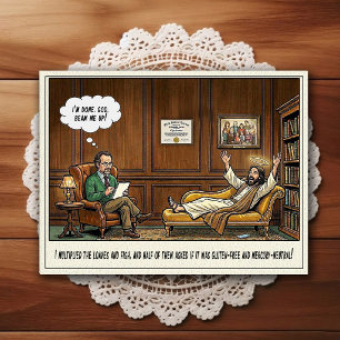 Tarjeta postal de humor de dibujos animados de la