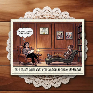 Tarjeta postal de humor de dibujos animados de la 