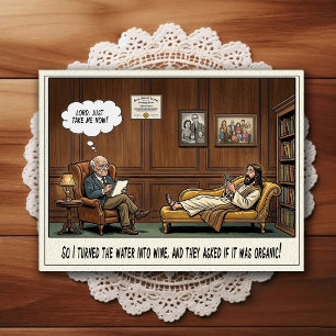Tarjeta postal de humor de dibujos animados de la 