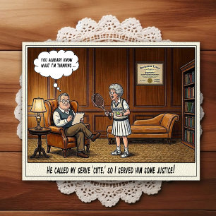 Tarjeta postal de humor de dibujos animados de la