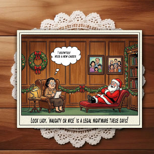 Tarjeta postal de humor de dibujos animados de la