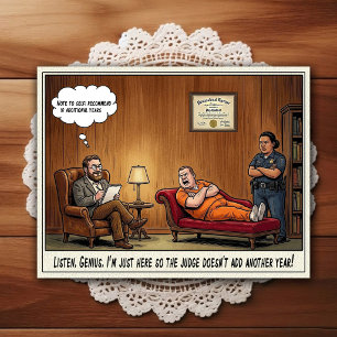 Tarjeta postal de humor de dibujos animados de la 