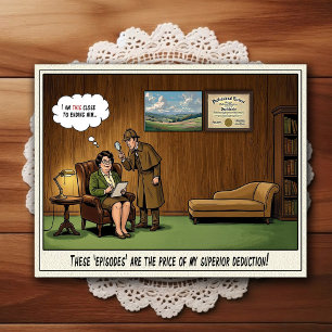 Tarjeta postal de humor de dibujos animados de la 