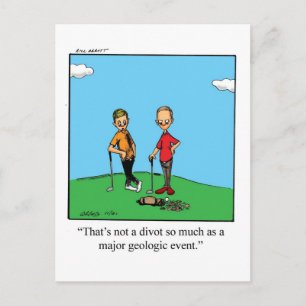 Tarjeta postal de humor de golf divertido