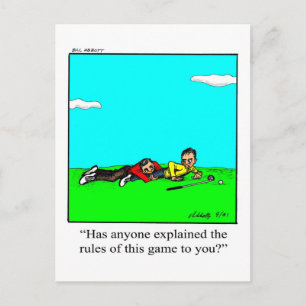 Tarjeta postal de humor de golf divertido