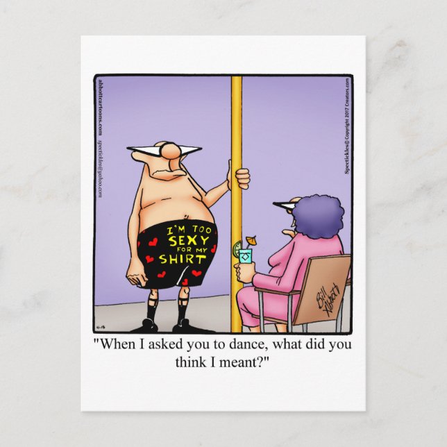 Tarjeta postal de humor de matrimonio para él (Anverso)