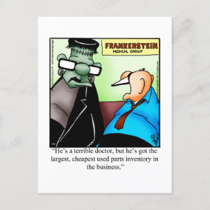 Tarjeta postal de humor de recuperación