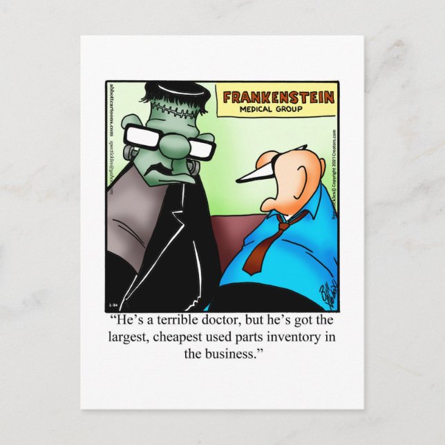 Tarjeta postal de humor de recuperación (Anverso)