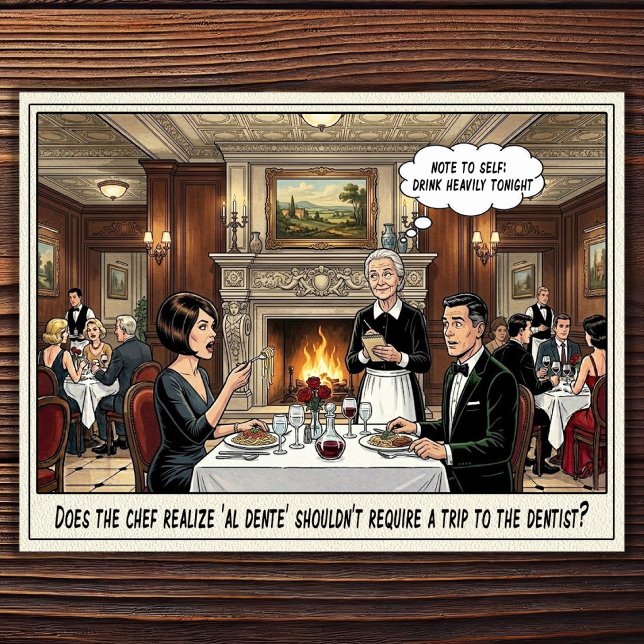 Tarjeta postal de humor de restaurante vida de cam (Subido por el creador)