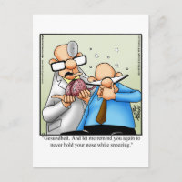 Tarjeta postal de humor divertida para desear una 