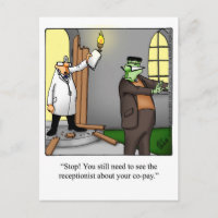 Tarjeta postal de humor médico/médico
