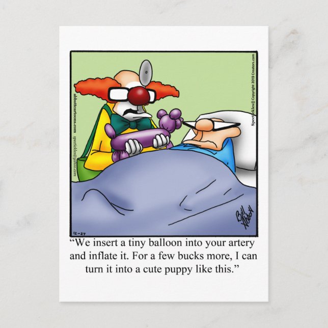 Tarjeta postal de humor para recuperarse (Anverso)
