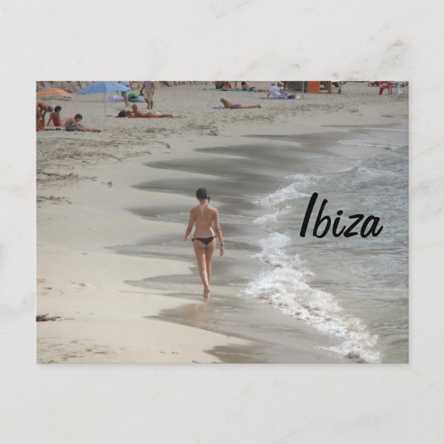 Tarjeta postal de Ibiza Beach (Anverso)