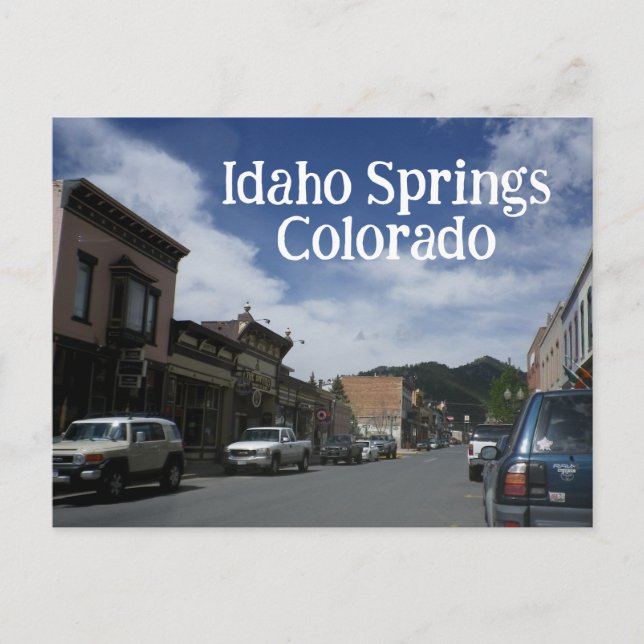 Tarjeta postal de Idaho Springs Colorado (Anverso)