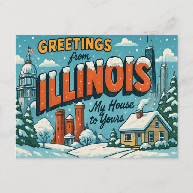 Tarjeta postal de ILLINOIS (Anverso)