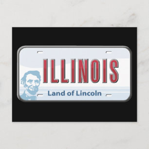 Tarjeta postal de Illinois Tierra de Lincoln