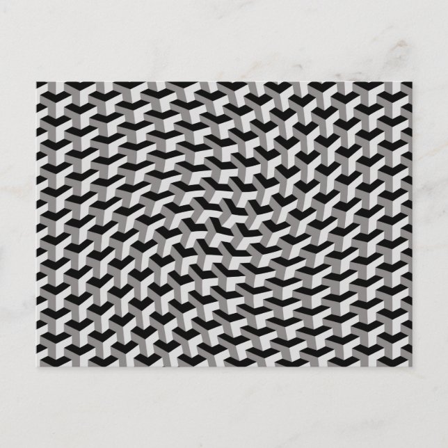 Tarjeta postal de ilusión de cubos geométricos def (Anverso)