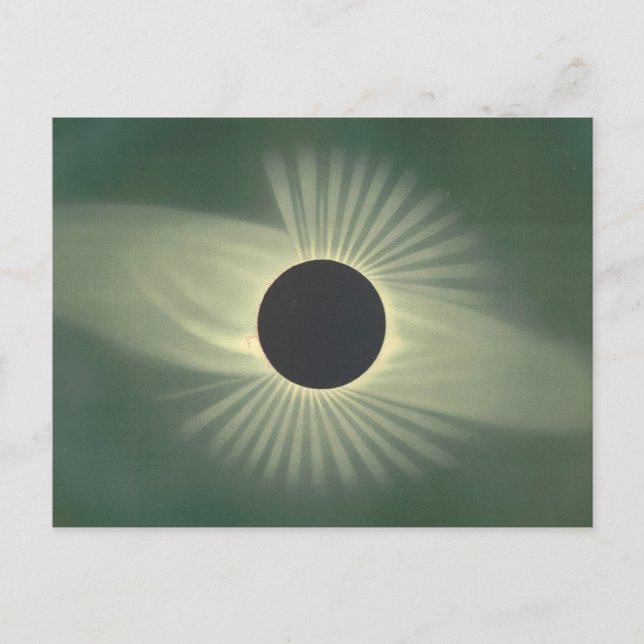 Tarjeta postal de Ilustracion de eclipse solar vin (Anverso)