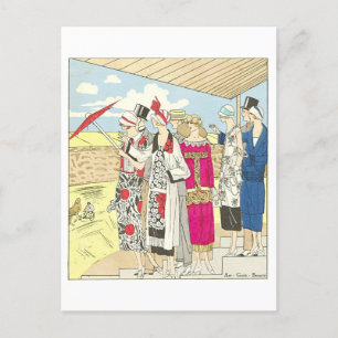 Tarjeta postal de Ilustracion de moda de 1924