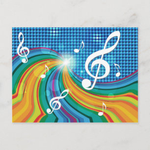 Tarjeta postal de ilustración musical