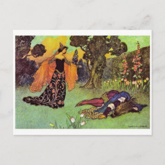 Tarjeta postal de ilustración vintage