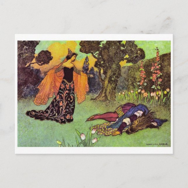 Tarjeta postal de ilustración vintage (Anverso)