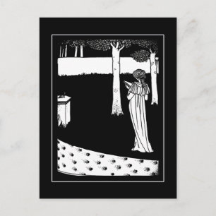 Tarjeta postal de Ilustracion Vintage Beardsley La