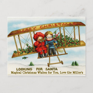 Tarjeta postal de imagen vintage de un viejo avión