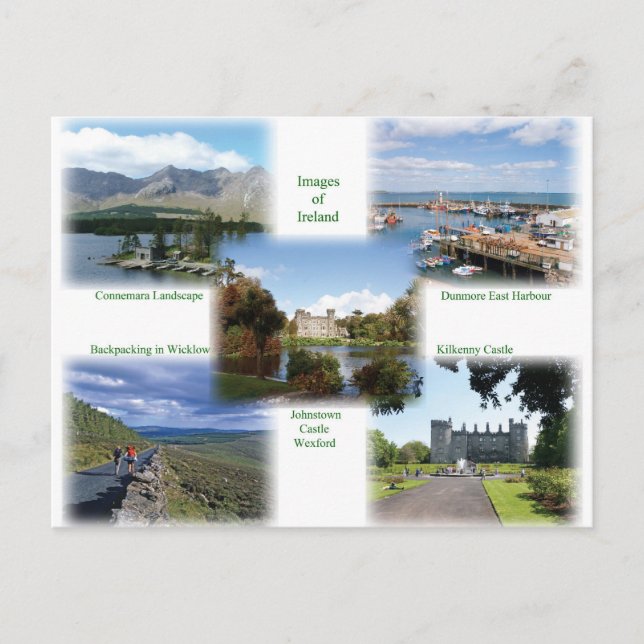 Tarjeta postal de imágenes de Irlanda (Anverso)